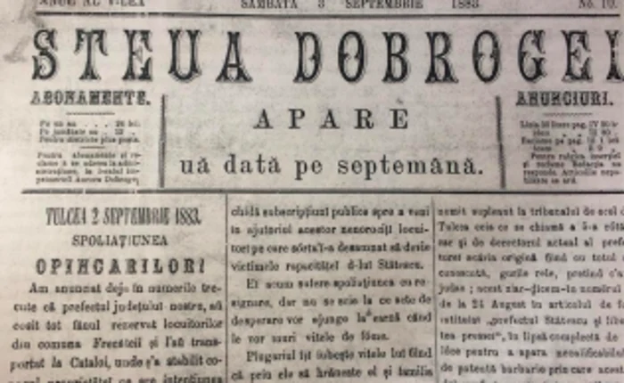 STEAUA DOBROGEI 3 septembrie 1888